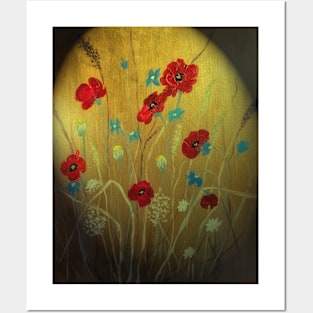 Red Poppies painting Posters and Art